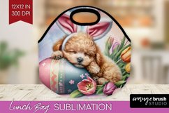 Easter Dog Lunch Bag - Cute Puppy Lunch Bug PNG Sublimation Product Image 1