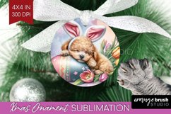 Easter Dog Ornament PNG - Cute Puppy PNG Sublimation Product Image 1