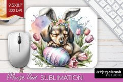Easter Dog Mouse Pad Sublimation - Cute Puppy Mousepad PNG Product Image 1