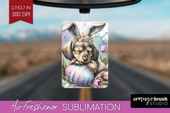 Easter Dog Air Freshener PNG - Cute Puppy PNG Sublimation Product Image 1
