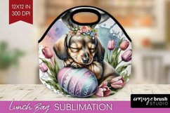 Easter Dog Lunch Bag - Cute Puppy Lunch Bug PNG Sublimation Product Image 1