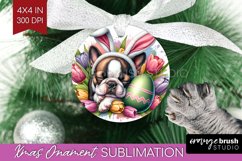 Easter Dog Ornament PNG - Cute Puppy PNG Sublimation Product Image 1