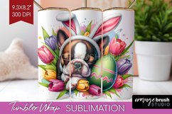 Easter Dog Tumbler Wrap - Cute Puppy Tumbler PNG Sublimation Product Image 1