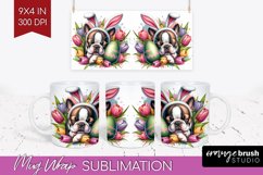 Easter Dog Mug Wrap - Cute Puppy Mug PNG Sublimation Product Image 1