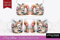 Easter Dog Mug Wrap - Cute Puppy Mug PNG Sublimation Product Image 1