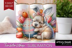 Easter Dog Tumbler Wrap - Cute Puppy Tumbler PNG Sublimation Product Image 1