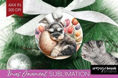 Easter Dog Ornament PNG - Cute Puppy PNG Sublimation Product Image 1
