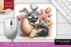 Easter Dog Mouse Pad Sublimation - Cute Puppy Mousepad PNG Product Image 1
