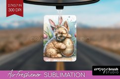 Easter Dog Air Freshener PNG - Cute Puppy PNG Sublimation Product Image 1