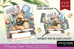 Easter Money Card PNG - Easter Dog Money Card Holder Product Image 1