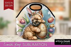 Easter Dog Lunch Bag - Cute Puppy Lunch Bug PNG Sublimation Product Image 1