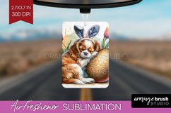 Easter Dog Air Freshener PNG - Cute Puppy PNG Sublimation Product Image 1