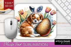 Easter Dog Mouse Pad Sublimation - Cute Puppy Mousepad PNG Product Image 1