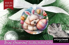 Easter Dog Ornament PNG - Cute Puppy PNG Sublimation Product Image 1