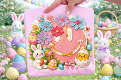 Smiley Face Easter PNG, Bunny Easter PNG, Easter Egg PNG Product Image 3