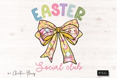Easter Social Club Coquette Bow PNG, Easter PNG Product Image 4