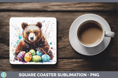 GorgeousEaster Splash Square Coaster design.