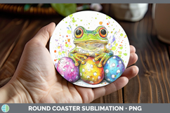 GorgeousEaster Splash Round Coaster design.