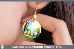 GorgeousEaster Splash Round Earrings design.