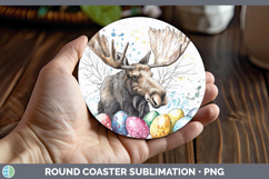 GorgeousEaster Splash Round Coaster design.