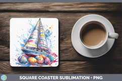 GorgeousEaster Splash Square Coaster design.