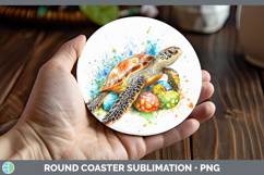GorgeousEaster Splash Round Coaster design.