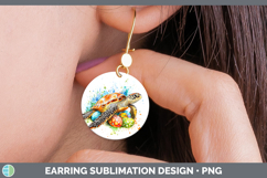 GorgeousEaster Splash Round Earrings design.