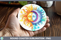 GorgeousEaster Splash Round Coaster design.