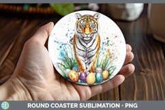 GorgeousEaster Splash Round Coaster design.