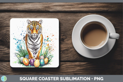 GorgeousEaster Splash Square Coaster design.
