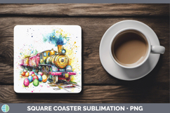 GorgeousEaster Splash Square Coaster design.