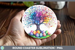 GorgeousEaster Splash Round Coaster design.