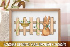 Easter Bunny Garden Sublimation Design Product Image 1