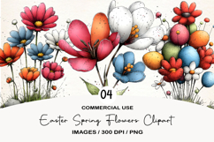Easter Spring Flowers Clipart Product Image 1