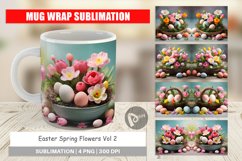 Mug sublimation design Easter Spring Flowers Product Image 1