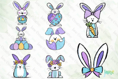 Easter Spring Hand-Drawn PNG Clipart Bundle Product Image 3