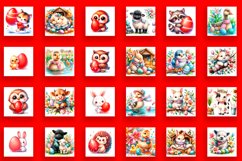 Animal easter square coaster sublimation bundle Product Image 3