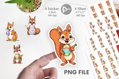 Easter Squirrel Sticker Product Image 1