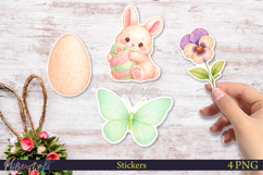 Easter Watercolor Stickers | Bunny, Egg &amp; Spring Elements Product Image 1