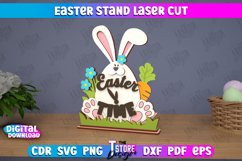 3D Easter Decor Laser Cut, Wooden Easter Stand SVG Design Product Image 1