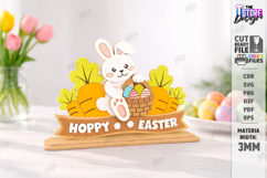 Easter Bunny Shelf Sitter Laser Cut | Layered Easter Stand Product Image 1