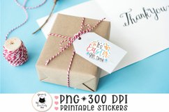 pastel easter sticker on a package white tag
