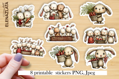 Stickers with cute bunny. Children's stickers. Easter Product Image 1