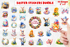 Easter sticker design bundle, print and cut stickers Product Image 1
