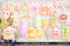 Easter Stickers Bundle | Cute Bunny, Chick &amp; Pastel Eggs Product Image 1