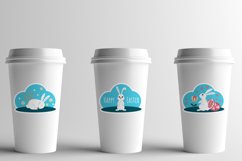 Easter Stickers with bunnies|PNG file. Product Image 2