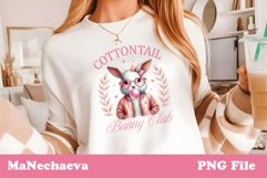 Vintage Coquette Bunny Club Aesthetic PNG Sublimation Product Image 1