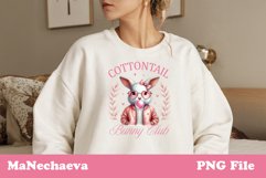 Vintage Coquette Bunny Club Aesthetic PNG Sublimation Product Image 2