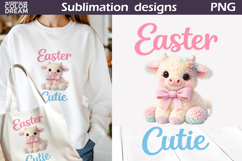 Cute Animals Easter | Highland Cow Egg Sublimation Product Image 1