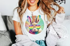 HIP HOP PNG, groovy Easter bunny sublimation design Product Image 2